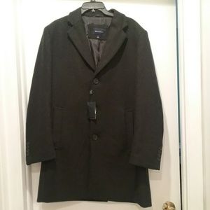 Braveman Wool Blend Coat - Large - Charcoal